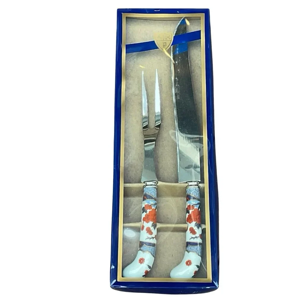 House Of Prill MANDARIN Carving Set Knife Fork NEW Old Stock Sheffield England